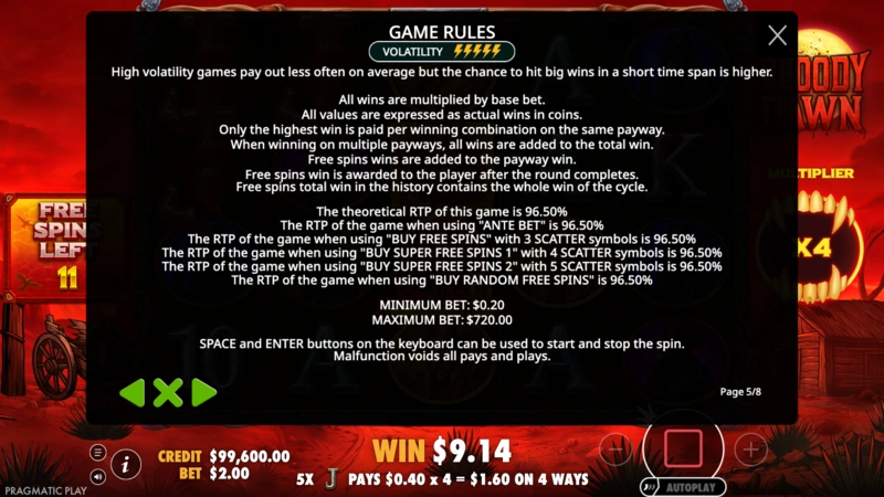 Bloody Dawn Slot Game Pravidla